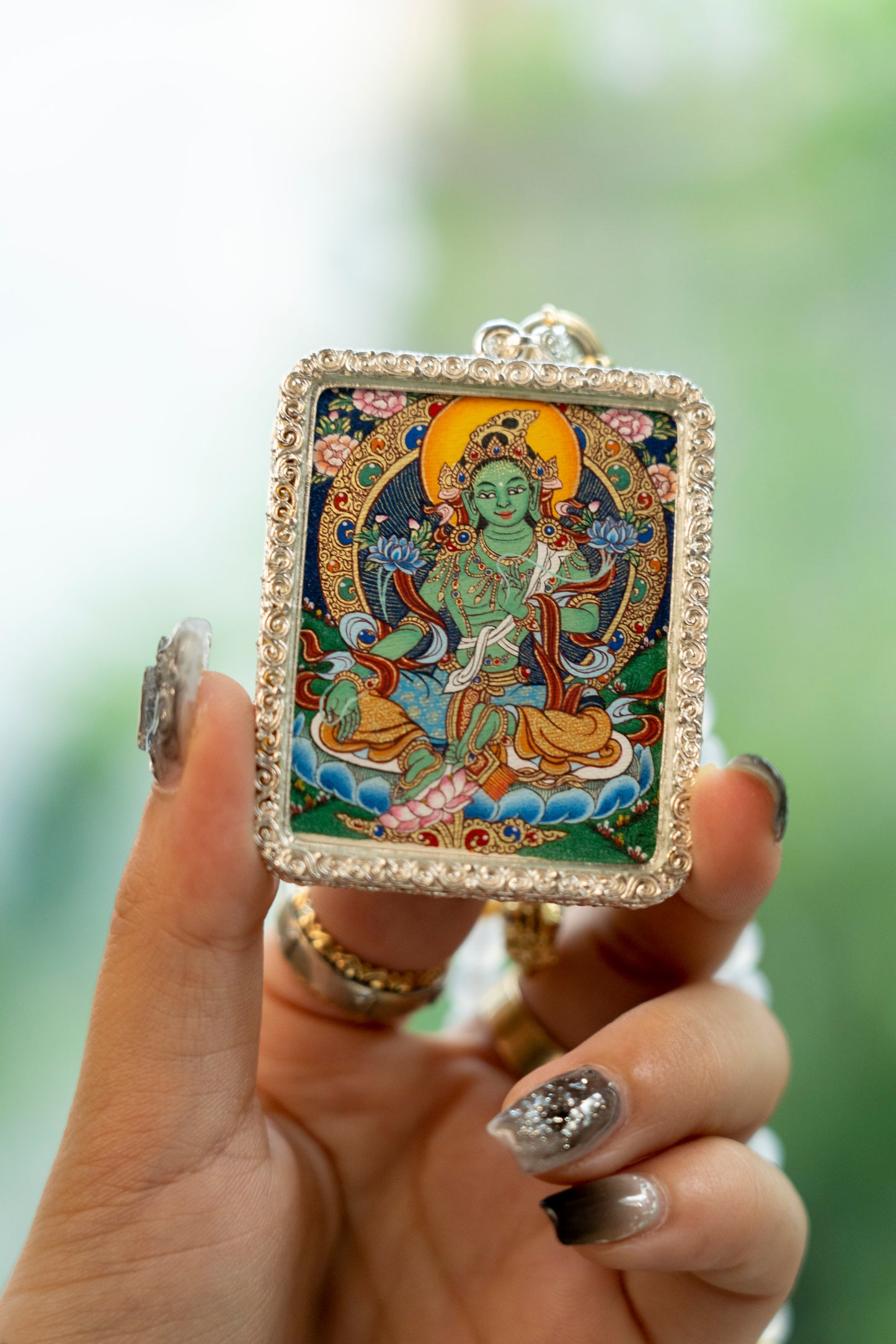 【度母唐卡合集】 大师手绘开光绿度母唐卡 藏传佛教观音化身佛像 镇宅祈福