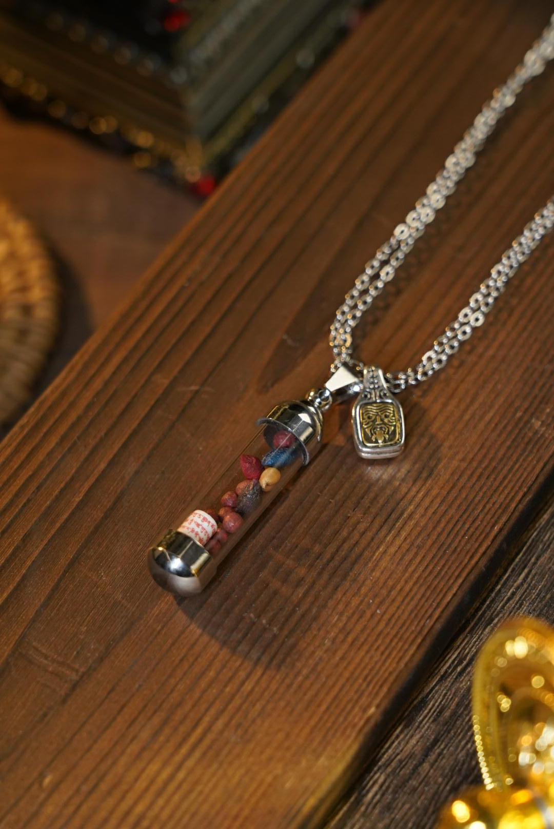 【梵运祈福】钛钢扎基拉姆珍贵符管项链 大师开光祈福 日常百搭保平安 男女同款