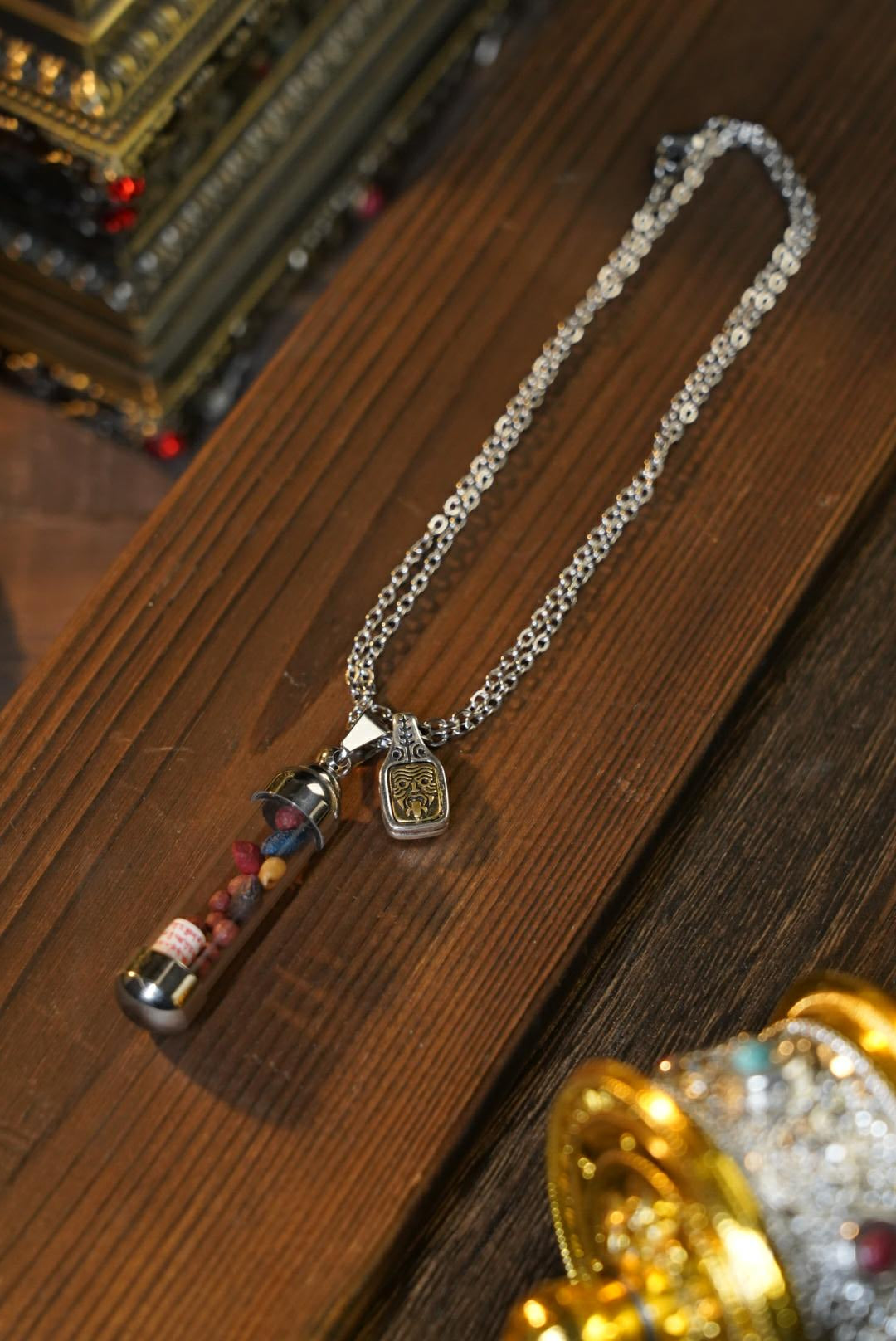 【梵运祈福】钛钢扎基拉姆珍贵符管项链 大师开光祈福 日常百搭保平安 男女同款