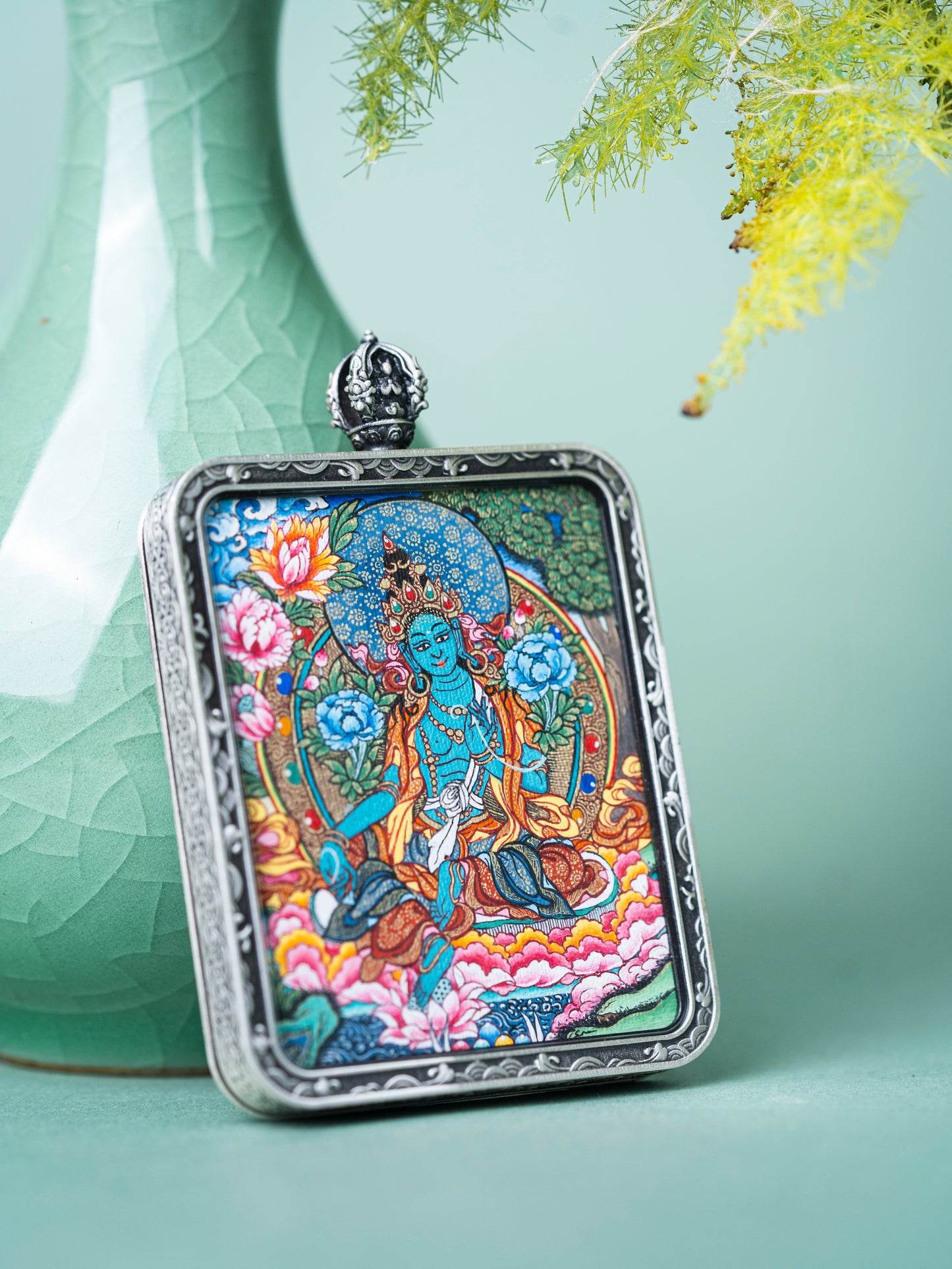 【度母唐卡合集】 大师手绘开光绿度母唐卡 藏传佛教观音化身佛像 镇宅祈福