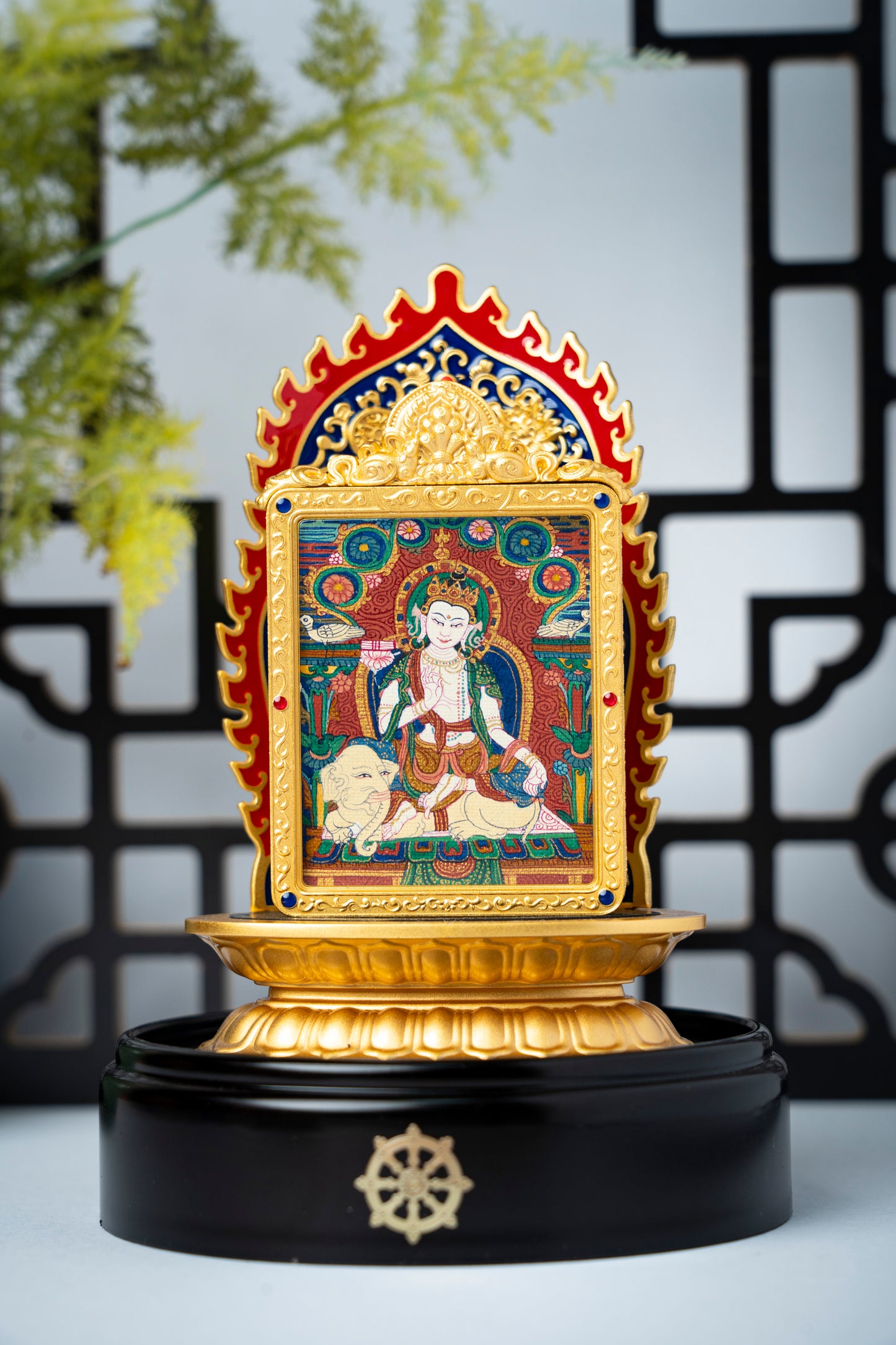 【普贤菩萨唐卡合集】华严三圣 大师手绘开光 普贤菩萨唐卡护法吊坠