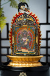 【伏藏聚富·摧破障魔】藏密威猛财尊 大师手绘开光 黑财神唐卡强力招财护身吊坠
